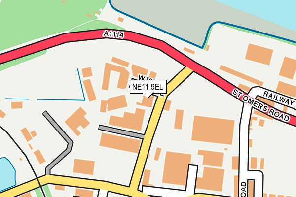 NE11 9EL map - OS OpenMap – Local (Ordnance Survey)