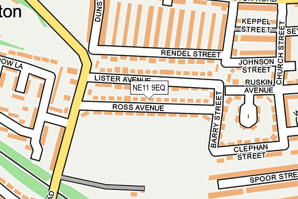 NE11 9EQ map - OS OpenMap – Local (Ordnance Survey)