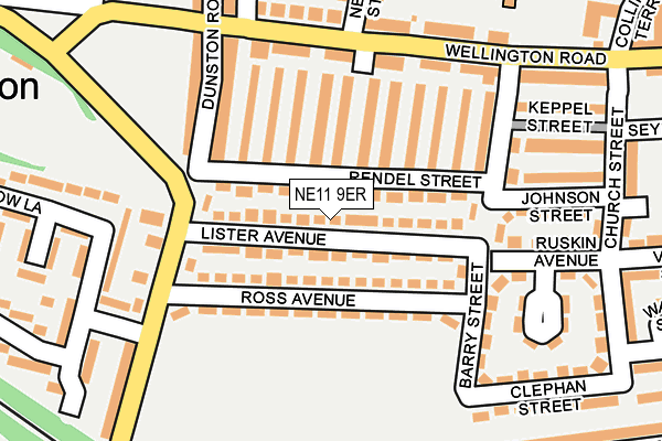 NE11 9ER map - OS OpenMap – Local (Ordnance Survey)