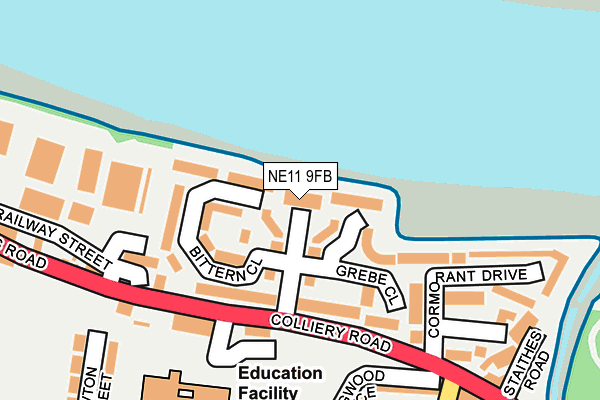 NE11 9FB map - OS OpenMap – Local (Ordnance Survey)