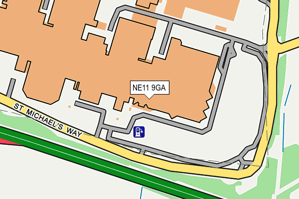 NE11 9GA map - OS OpenMap – Local (Ordnance Survey)