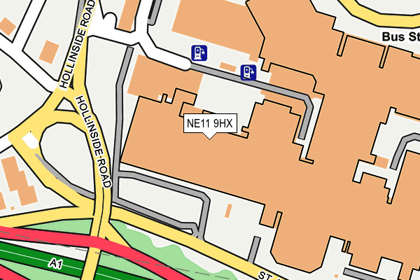 NE11 9HX map - OS OpenMap – Local (Ordnance Survey)