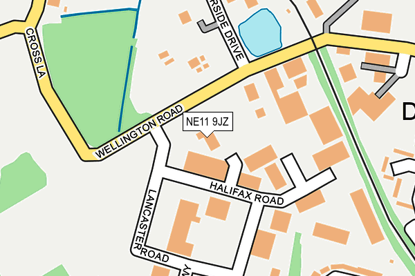 NE11 9JZ map - OS OpenMap – Local (Ordnance Survey)