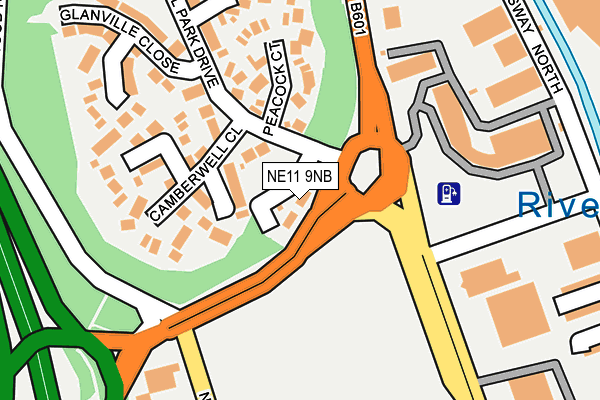 NE11 9NB map - OS OpenMap – Local (Ordnance Survey)