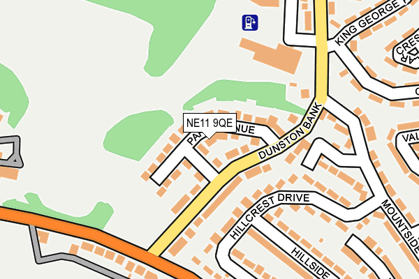 NE11 9QE map - OS OpenMap – Local (Ordnance Survey)