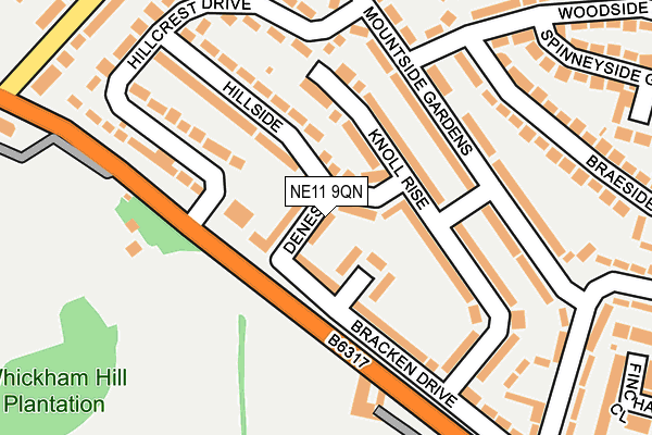NE11 9QN map - OS OpenMap – Local (Ordnance Survey)