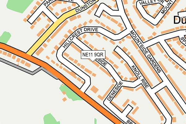 NE11 9QR map - OS OpenMap – Local (Ordnance Survey)