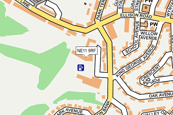 NE11 9RF map - OS OpenMap – Local (Ordnance Survey)