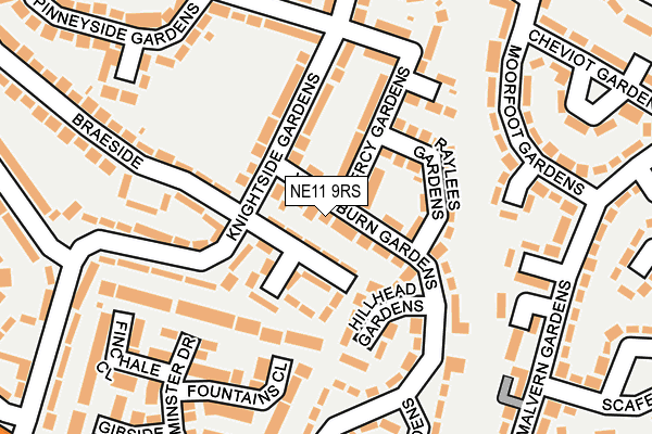 NE11 9RS map - OS OpenMap – Local (Ordnance Survey)