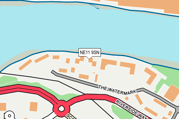 NE11 9SN map - OS OpenMap – Local (Ordnance Survey)