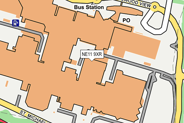 NE11 9XR map - OS OpenMap – Local (Ordnance Survey)