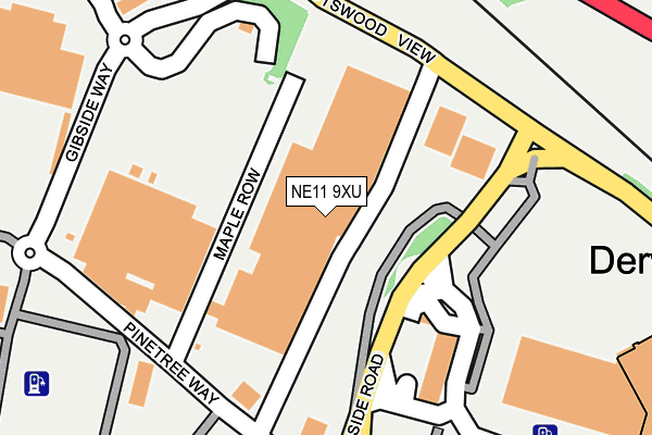 NE11 9XU map - OS OpenMap – Local (Ordnance Survey)
