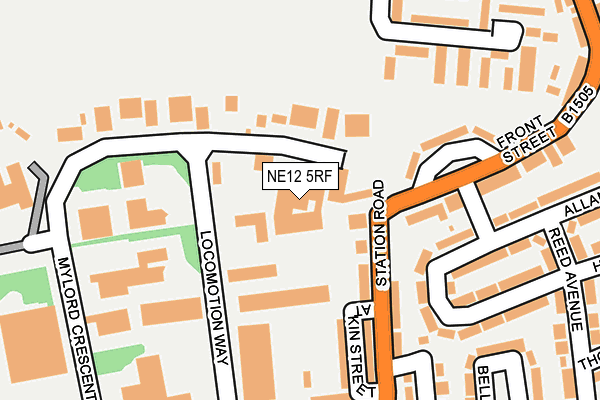 NE12 5RF map - OS OpenMap – Local (Ordnance Survey)