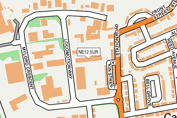 NE12 5UR map - OS OpenMap – Local (Ordnance Survey)