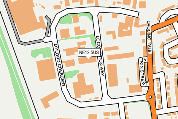 NE12 5US map - OS OpenMap – Local (Ordnance Survey)