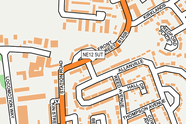 NE12 5UT map - OS OpenMap – Local (Ordnance Survey)