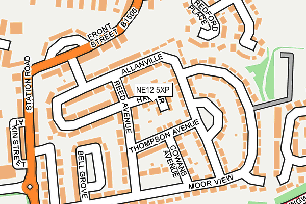 NE12 5XP map - OS OpenMap – Local (Ordnance Survey)