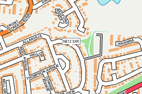 NE12 5XR map - OS OpenMap – Local (Ordnance Survey)