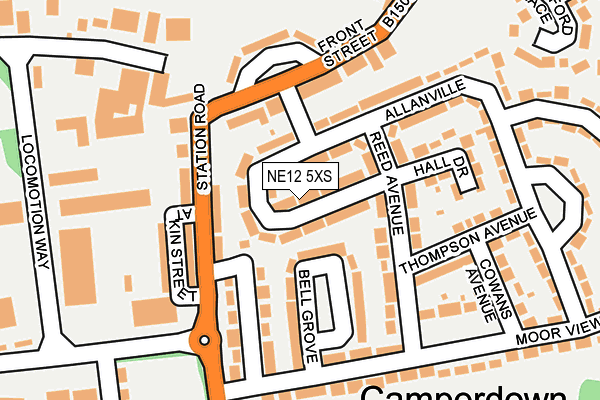 NE12 5XS map - OS OpenMap – Local (Ordnance Survey)