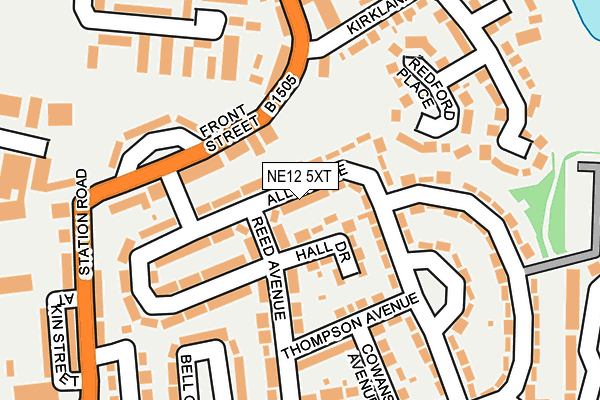 NE12 5XT map - OS OpenMap – Local (Ordnance Survey)