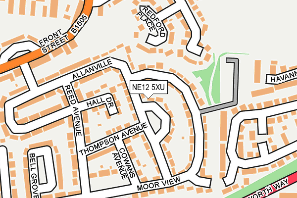 NE12 5XU map - OS OpenMap – Local (Ordnance Survey)