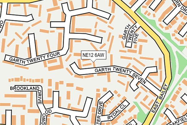 NE12 6AW map - OS OpenMap – Local (Ordnance Survey)