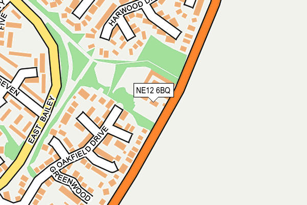 NE12 6BQ map - OS OpenMap – Local (Ordnance Survey)