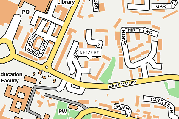 NE12 6BY map - OS OpenMap – Local (Ordnance Survey)