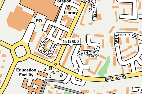 NE12 6DD map - OS OpenMap – Local (Ordnance Survey)