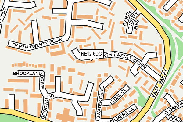 NE12 6DG map - OS OpenMap – Local (Ordnance Survey)