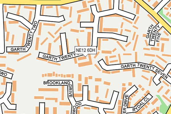 NE12 6DH map - OS OpenMap – Local (Ordnance Survey)