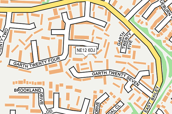 NE12 6DJ map - OS OpenMap – Local (Ordnance Survey)