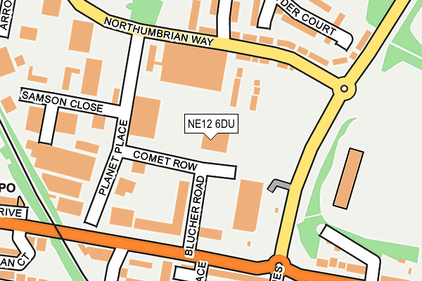 NE12 6DU map - OS OpenMap – Local (Ordnance Survey)