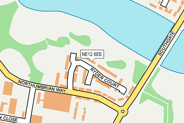 NE12 6EE map - OS OpenMap – Local (Ordnance Survey)