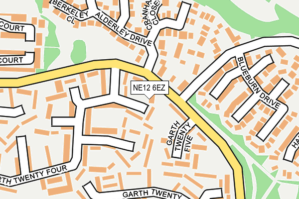 NE12 6EZ map - OS OpenMap – Local (Ordnance Survey)