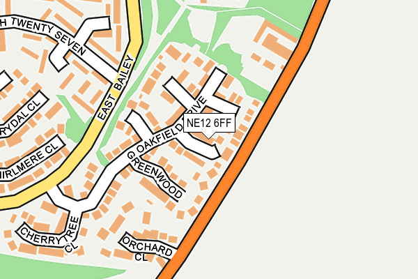 NE12 6FF map - OS OpenMap – Local (Ordnance Survey)