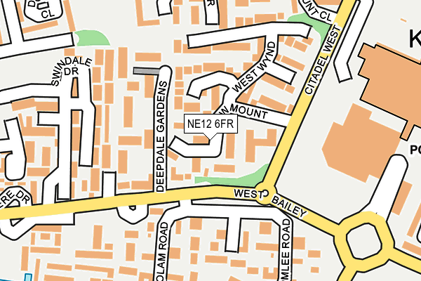 NE12 6FR map - OS OpenMap – Local (Ordnance Survey)