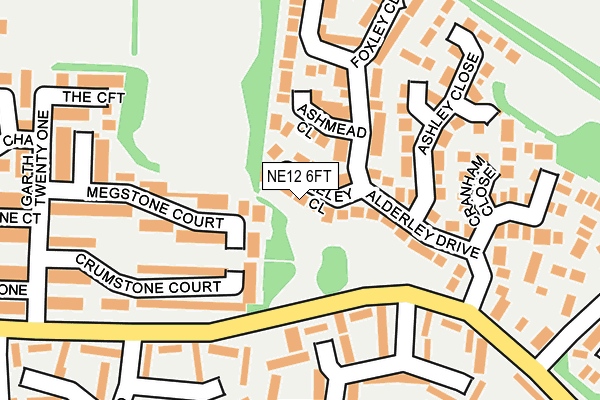 NE12 6FT map - OS OpenMap – Local (Ordnance Survey)