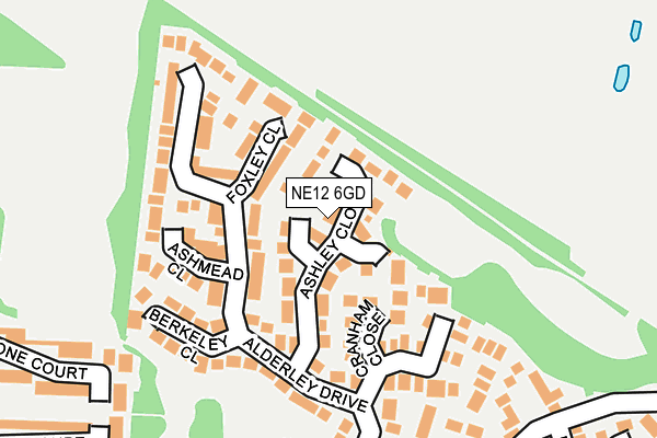 NE12 6GD map - OS OpenMap – Local (Ordnance Survey)