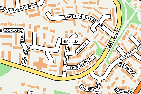 NE12 6GX map - OS OpenMap – Local (Ordnance Survey)