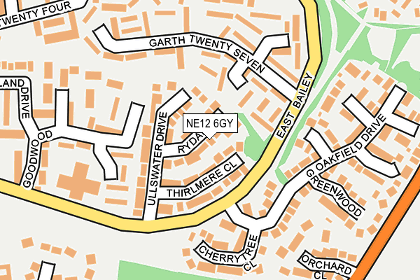 NE12 6GY map - OS OpenMap – Local (Ordnance Survey)