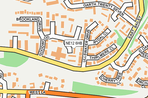 NE12 6HB map - OS OpenMap – Local (Ordnance Survey)