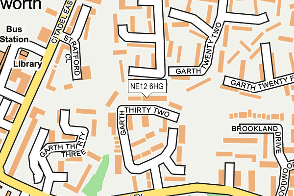 NE12 6HG map - OS OpenMap – Local (Ordnance Survey)