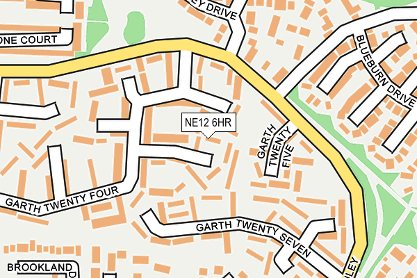NE12 6HR map - OS OpenMap – Local (Ordnance Survey)