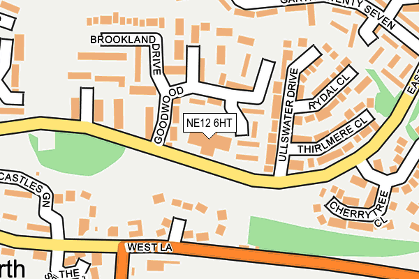 NE12 6HT map - OS OpenMap – Local (Ordnance Survey)