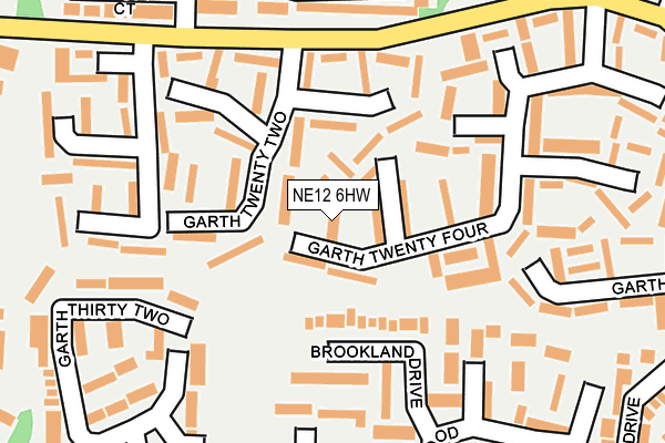 NE12 6HW map - OS OpenMap – Local (Ordnance Survey)