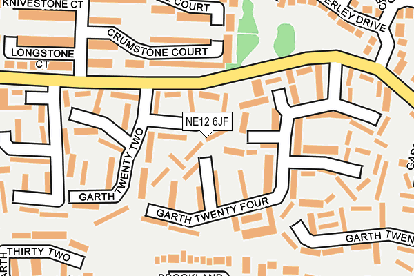 NE12 6JF map - OS OpenMap – Local (Ordnance Survey)