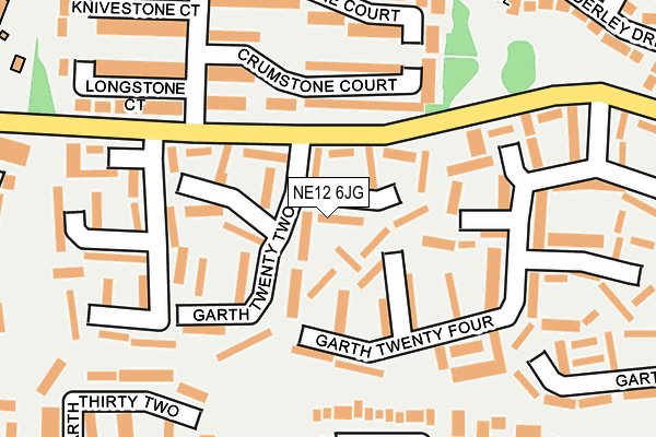NE12 6JG map - OS OpenMap – Local (Ordnance Survey)