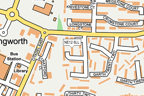 NE12 6LL map - OS OpenMap – Local (Ordnance Survey)