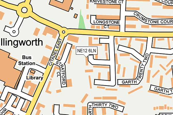 NE12 6LN map - OS OpenMap – Local (Ordnance Survey)